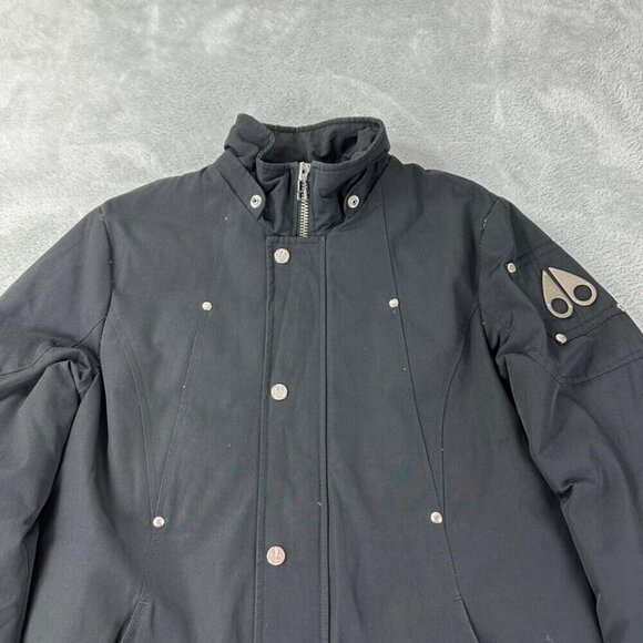 Moose Knuckles Black Down Jacket Men's Size L - Picture 12 of 15